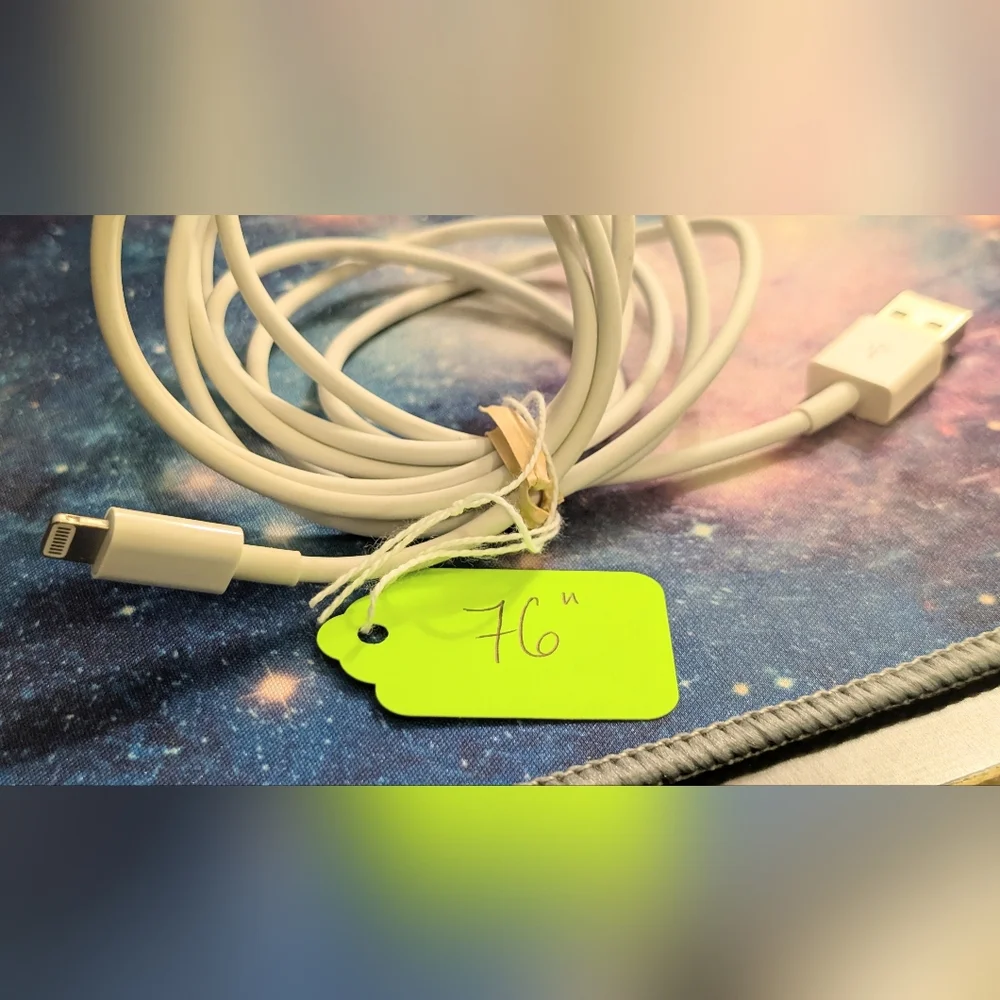 Apple USB to Lightning charging cable, 76